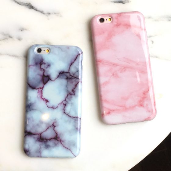 phone case marmo rosa e viola