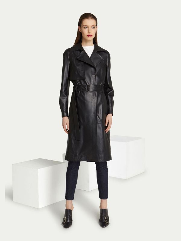 Leather trench Trussardi